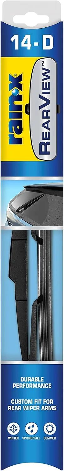 Rain-X 850024 RearView 14-D Rear Wiper Blade, 14 Inch Composite Rear Wiper Blade, Fits Snap Claw (Pack Of 1), Automotive Replacement Wiper Blades That Meet Or Exceed OEM Quality And Design Standards