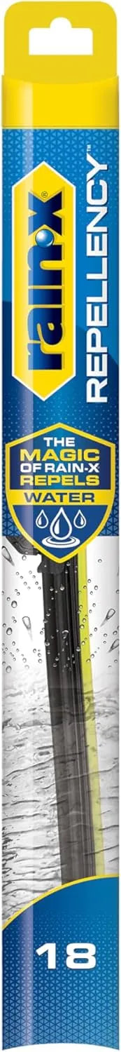Rain-X 810318 Repellency Water Repellent Wiper Blades, 18" Windshield Wiper, All Weather Streak-Free for Enhanced Visibility w/Water Repellency Formula [Amazon Exclusive]