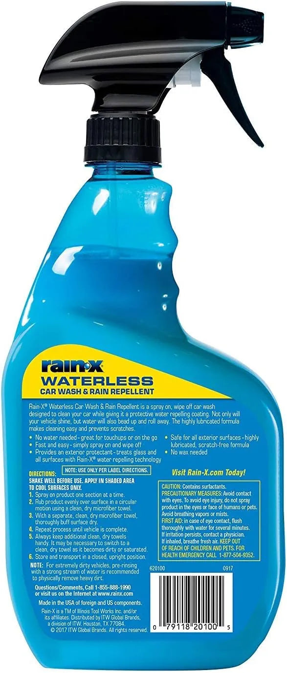 Rain-X 620100-4PK Waterless Car Wash & Rain Repellent, 23 oz. (Pack of 4)
