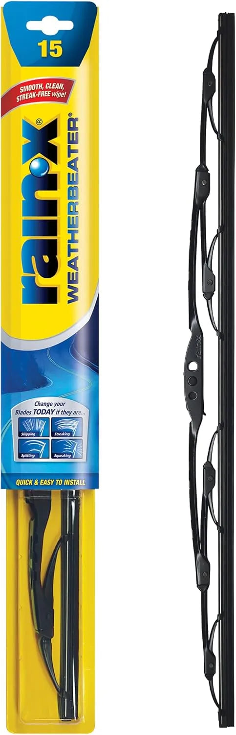 Rain-X RX30215 WeatherBeater Wiper Blades, 15" Windshield Wipers (Pack Of 1), Automotive Replacement Windshield Wiper Blades That Meet Or Exceed OEM Quality And Durability Standards