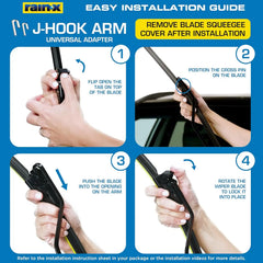 Rain-X Silicone AdvantEdge Wiper Blade 17" Windshield Wiper Blades Replacement, All-Weather Performance Lasts 2X Longer, Premium Beam, Installock Adapter for Easy Fit (Pack of 1)