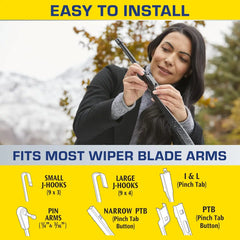 Rain-X 5079277-2 Repellency Water Repellent Wiper Blades, 20" Windshield Wiper, All Weather Streak-Free for Enhanced Visibility w/Water Repellency Formula