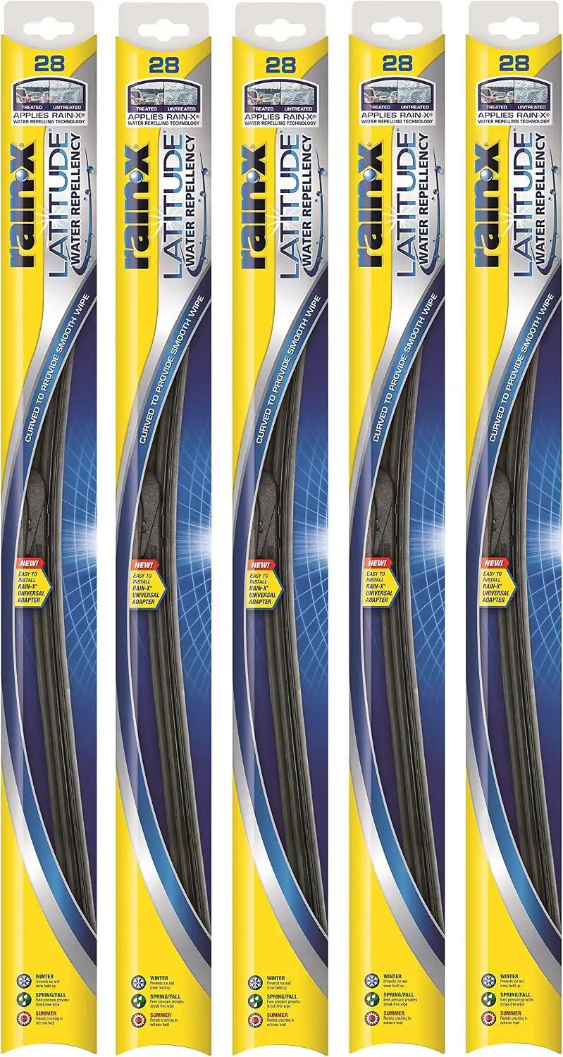 Rain-X 5079283-2-5PK Latitude 2-IN-1 Water Repellency Wiper Blade, 17" (Pack of 5)
