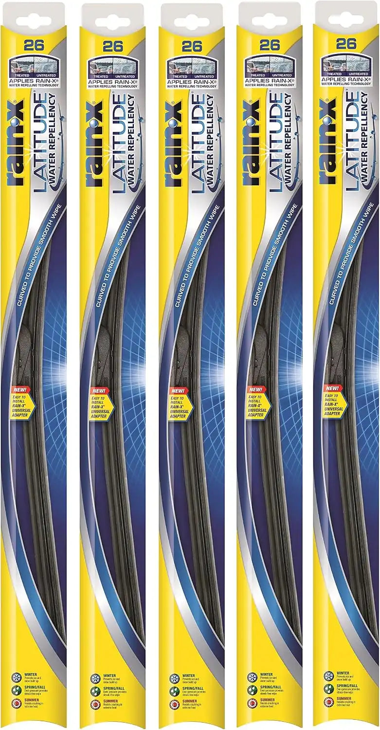 Rain-X 5079282-2-5PK Latitude 2-IN-1 Water Repellency Wiper Blade, 28" (Pack of 5)
